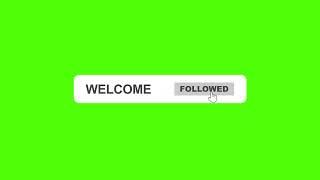 Visual Motion Graphic: Welcome New Follower (Greenscreen 4K)