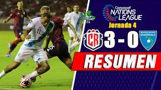 Costa Rica 3 vs Guatemala 0 / Jornada 4 Liga de Naciones de Concacaf Grupo A -RESUMEN-