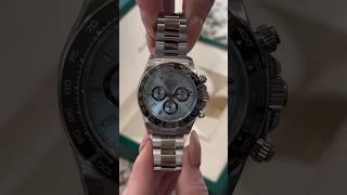 Unboxing therapy the new 2024 full Platinum Rolex Daytona with diamond hour markers #rolex #watch