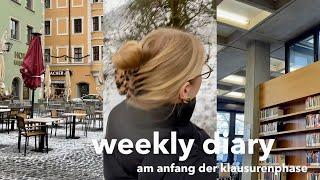 weekly diary || am anfang der klausurenphase