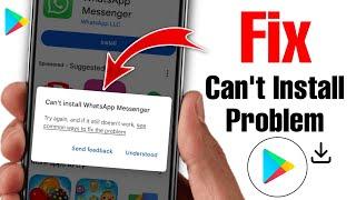 How to solve can't install app in play store 2024 | play store can't install problem 2024