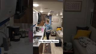 What a typical morning looks like for us ️ And I need to know... are you pro murphy bed?  #rvlife