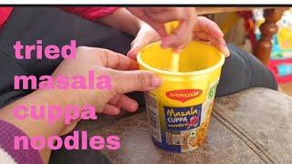 Tried masala cuppa noodles##konkanivlog#goan vlogs#priyas little world 