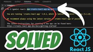 You are running `create-react-app` 5.0.1, which is behind the latest release (5.1.0) SOLVED React JS