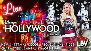 Live from Hollywood Studios - Christmas Projections, Santa, Rides, & Fun at Galaxy's Edge