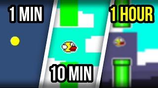 Making Flappy Bird in 1 MINUTE, 10 MINUTES, and 1 HOUR