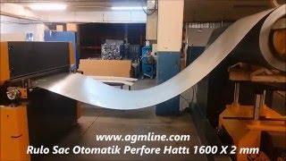 Perfore Hattı Otomatik AGMline 1600X2 mm Rulo Sac Açma Doğrultma Servo Sürücü