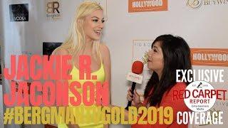 Jackie R. Jaconson interviewed at #DorisBergman's 10th Luxury Lounge & Party #BergmanTVGold2019