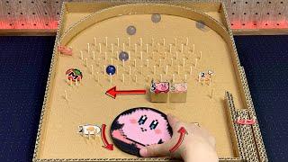 Marble ball Catch Game tutorial Kirby Nintendo  how to make from cardboard Pinball