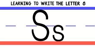 Write the Letter S - ABC Writing for Kids - Alphabet Handwriting by 123ABCtv