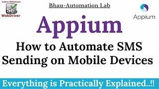 How to Automate SMS Sending on Mobile Devices Appium Tutorial | Mobile automation |Java | mobile app