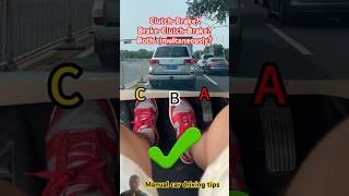 how to drive a manual car |  | clutch first or brake first |  #drivingtest #cardriving #shorts