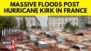 Storm Kirk News | Heavy Rainfall As Remnants Of Storm Kirk Sweep Across France | France Floods |N18G