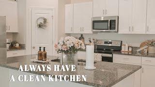 18 Kitchen Cleaning Tips | How to keep your kitchen clean and tidy | Clean with me