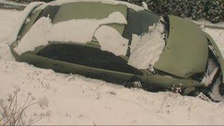 Snow creates chaos on Portland's Germantown Road during late February snow storm