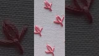 Easy Tulip Stitch | Hand Embroidery Stitches | Embroidery Designs #shorts