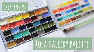 Putting Together My Rosa Gallery Watercolour Paint Palette, with Swatch Card