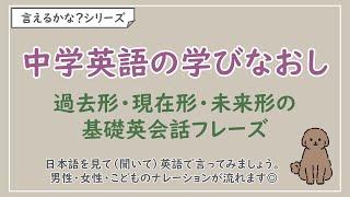 【言えるかな？日本語→英語】過去形・現在形・未来形の基礎的な英会話フレーズ