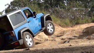 Stock Jeep JK Wrangler 4x4 offroad rock crawling test