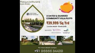 Premium Ready to construct Villa plots in Mokila (shankarpally) near kokapet SEZ Neopolies.