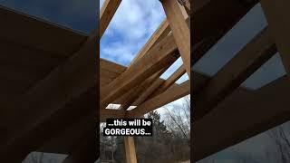 DIY Home Build - 2x6 Pine Tongue and Groove Ceiling Part 1 #diyhomebuild  #modernfarmhouse #shorts