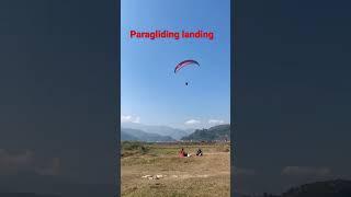 Paragliding landing at End of the Lake - Pokhara