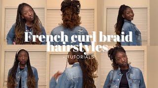 Different Hairstyles with the French curl braids | DETAILED TUTORIAL | Pt.1