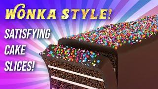 Satisfying Cake Slices - Wonka Style! ASMR