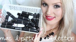 My MAC Lipstick Collection & Swatches!  Shaaanxo