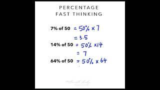 Fast thinking (Percentage)  #maths #easymathtricks #mathstricks #mathematics