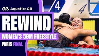 HOPKIN HITS TOP SPEED! | Women's 50m Freestyle Paris Final | Aquatics GB Swimming Championships 2024