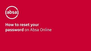 How to reset your password on Absa online