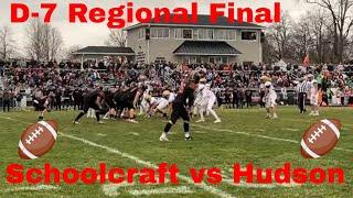 2024 Schoolcraft vs Hudson D-7 Regional Final MHSAA Football Playoffs