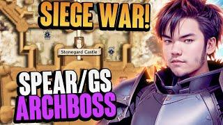 Siege Castle BIG WAR! | POV Spear/GS 2 ARCHBOSS! - Throne And Liberty