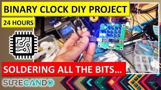 Building a Binary 24HR Clock: Complete Assembly & Soldering Process 