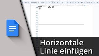 Google Docs: Horizontale Linie einfügen  Tutorial