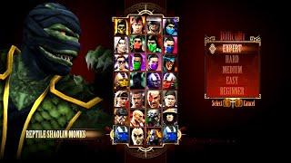 Mortal Kombat 9 - REPTILE SHAOLIN MONKS MOD - NEW Expert Tag Ladder Gameplay