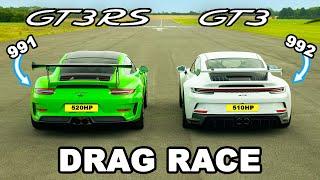 New Porsche 911 GT3 v GT3 RS: DRAG RACE *992 v 991*