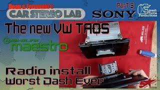 car stereo Lab VW Taos idatalink VW1 radio install part 3 mount the radio in the kit