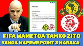 BREAKING NEWS! FIFA WAMETOA TAMKO SAKATA LA KARIAKOO DABI! YANGA WAPEWE POINT 3 SIMBA WASHUKE