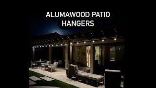 String lighting hangers for Alumawood patio