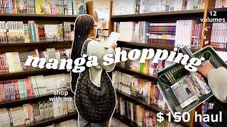 manga shopping with me : huge barnes & noble haul, real time commentary, + shelving