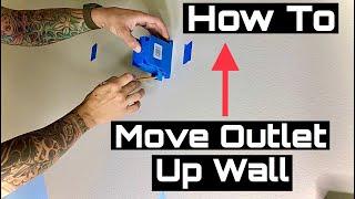 How To Add an Electrical Outlet | Move Outlet Up Wall | Wall Mounted TV | Hide Wires  Easy!!