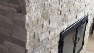 Erthcoverings fireplace cream quartzite build