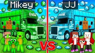 Mikey EMERALD vs JJ DIAMOND Truck House Survival Battle in Minecraft - Maizen