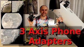 Telescope Cell Phone 3 Axis Photo Adapters