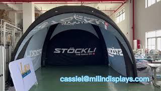 Milin Displays X spider inflatable tent X gloo trade show tent with custom print