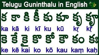 How to write Telugu Guninthalu in English & Hindi | గుణింతాలు (క-ఱ) Telugu #Guninthalu full Ka -Rra