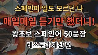 [아주쉬운 스페인어] 기초스페인어 듣기만 하세요 기초 스페인어 50문장 듣기만하세요(스페인어반복/스페인어회화/레스토랑 주요 문장)