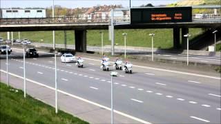 President Obamas motorcade on their way to Brussels